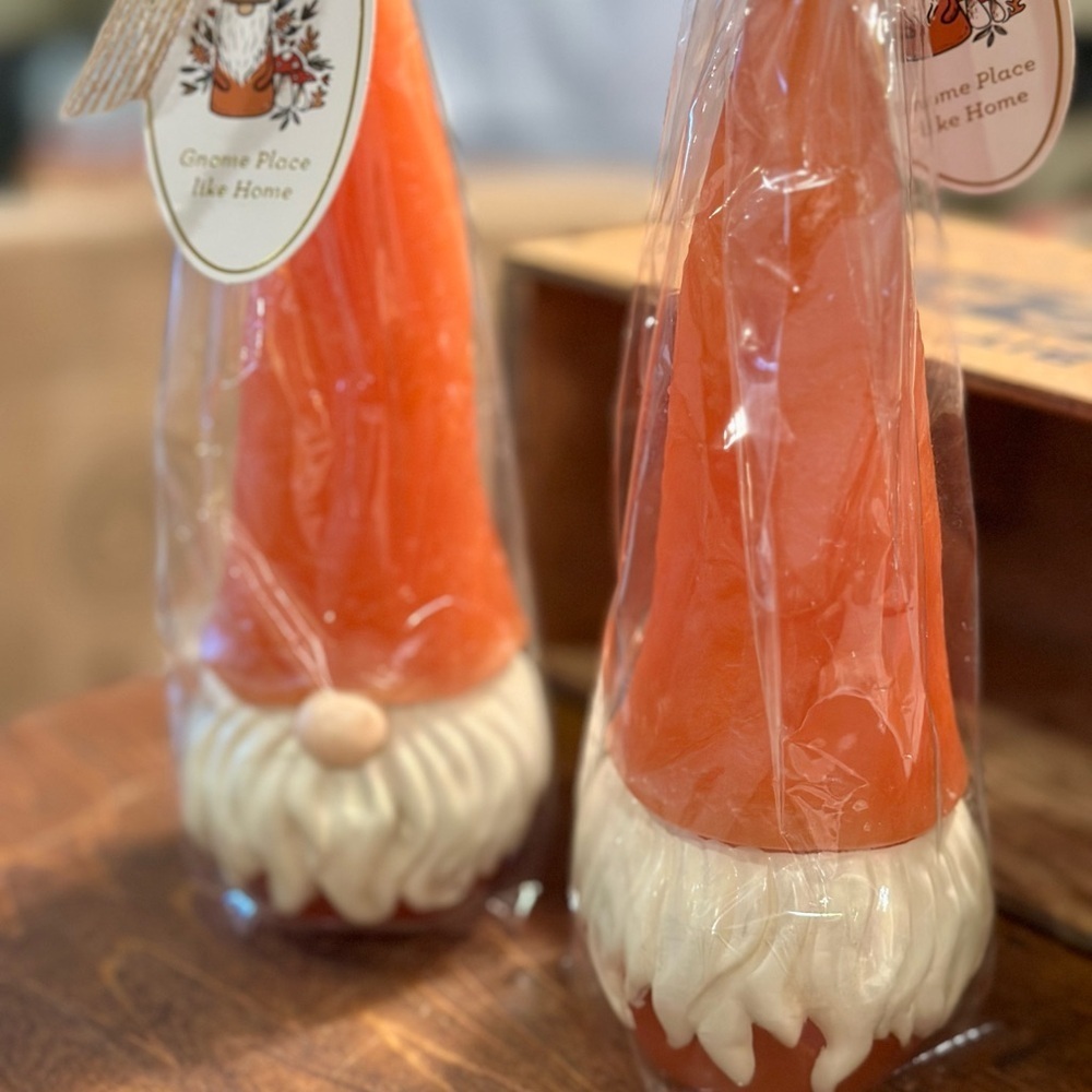 2 Gnome Candles and British Gnome Dish Towel - Picture 3 of 10